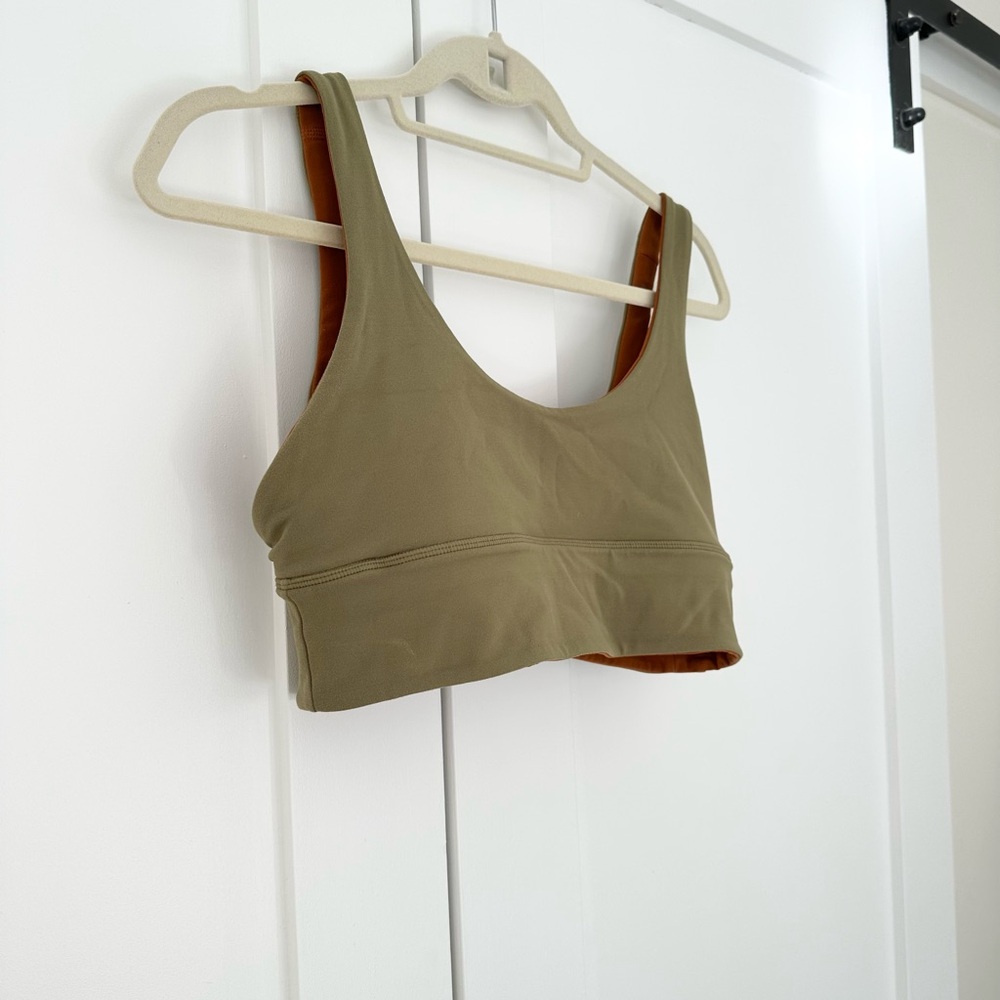 Lululemon Align Reversible Olive Green & Bronze Sports Bra - Picture 2 of 7